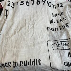 BABY Infant Newborn‎ Monthly Grow Mat Gauze Black White Weight